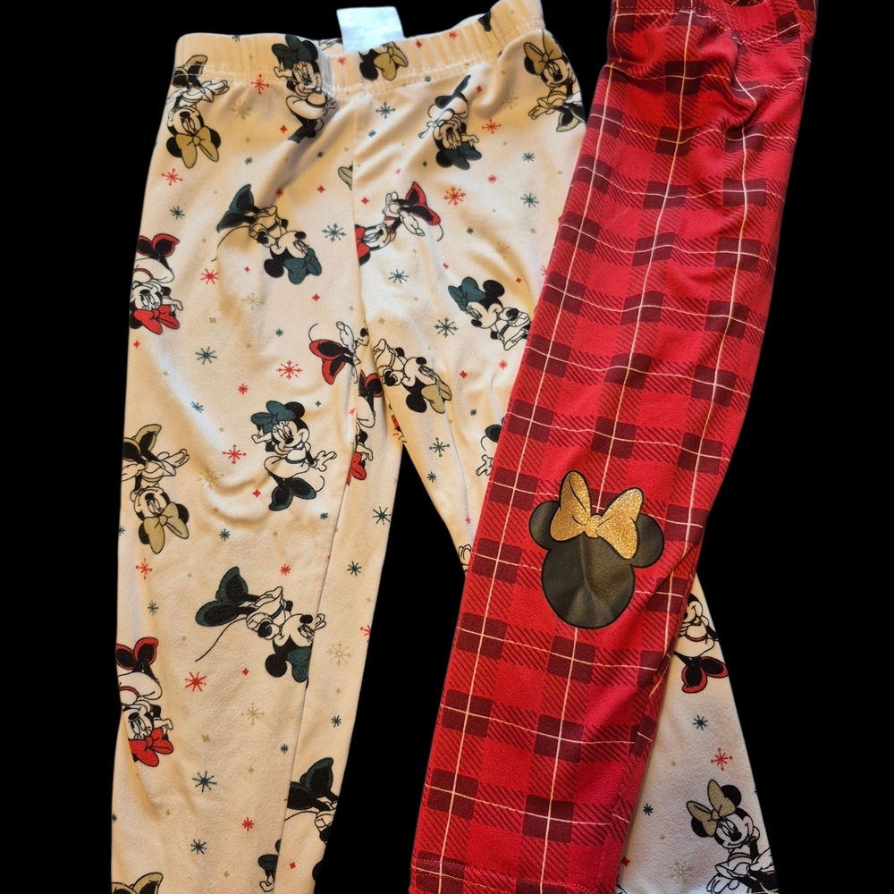 ⭐️⭐️5/$15. Disney Cream and Black Character Print Pajama Pants